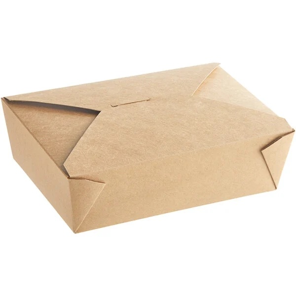 Disposable Kraft Paper Baking Box Take Out Container Lunch Meal Food