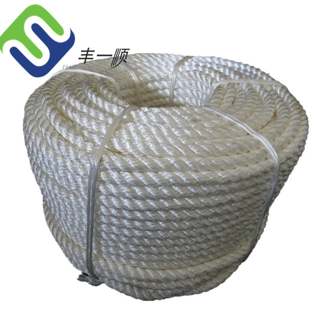 12mm Twisted 3 Strand Nylon Ropes Boat Anchor Rope For Marine