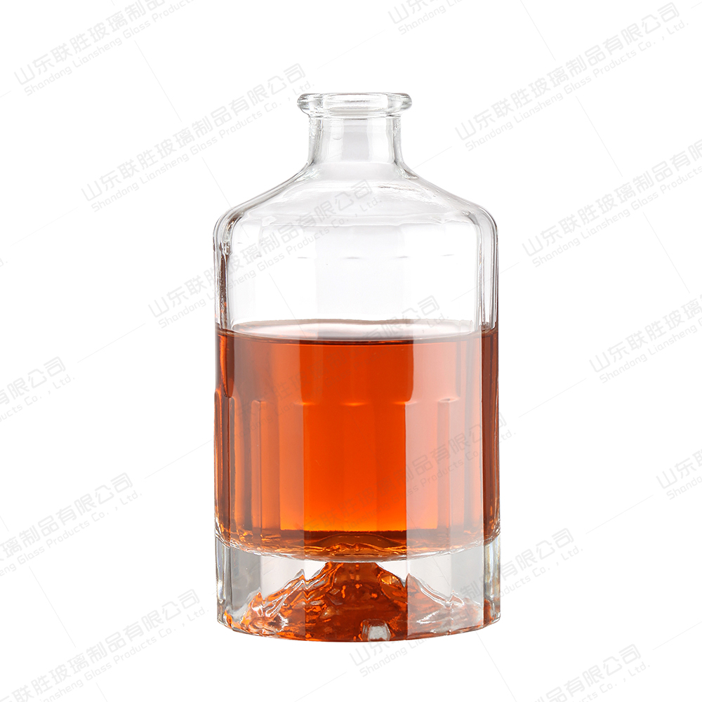 375ml 750ml Clear Wine Liquor Whisky Glass Bottle with Acceptable Customer's Logo