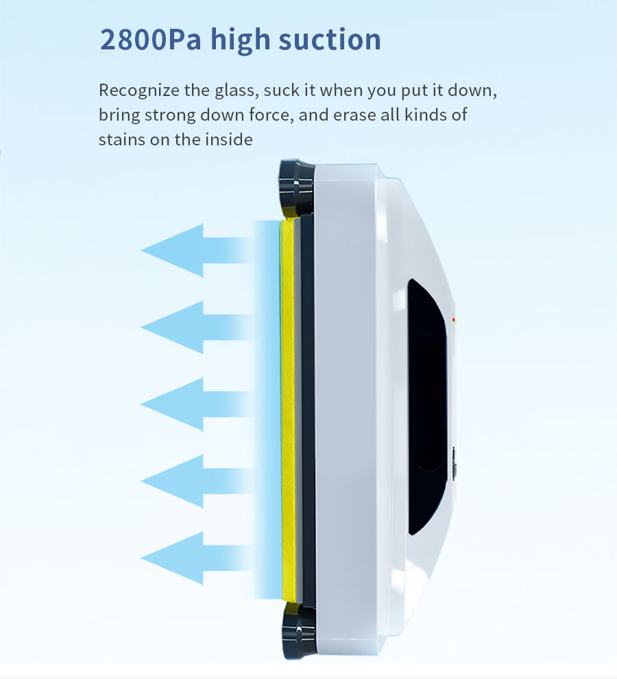 US Plug Rise Exterior Window Cleaning Robot with Remote Control and 500mAn Lithium Battery