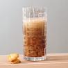 Buy cheap Plaid Glass Drinking Cups 340ml Lead Free 12 Ounce Crystal Tall Highball Glasses from wholesalers