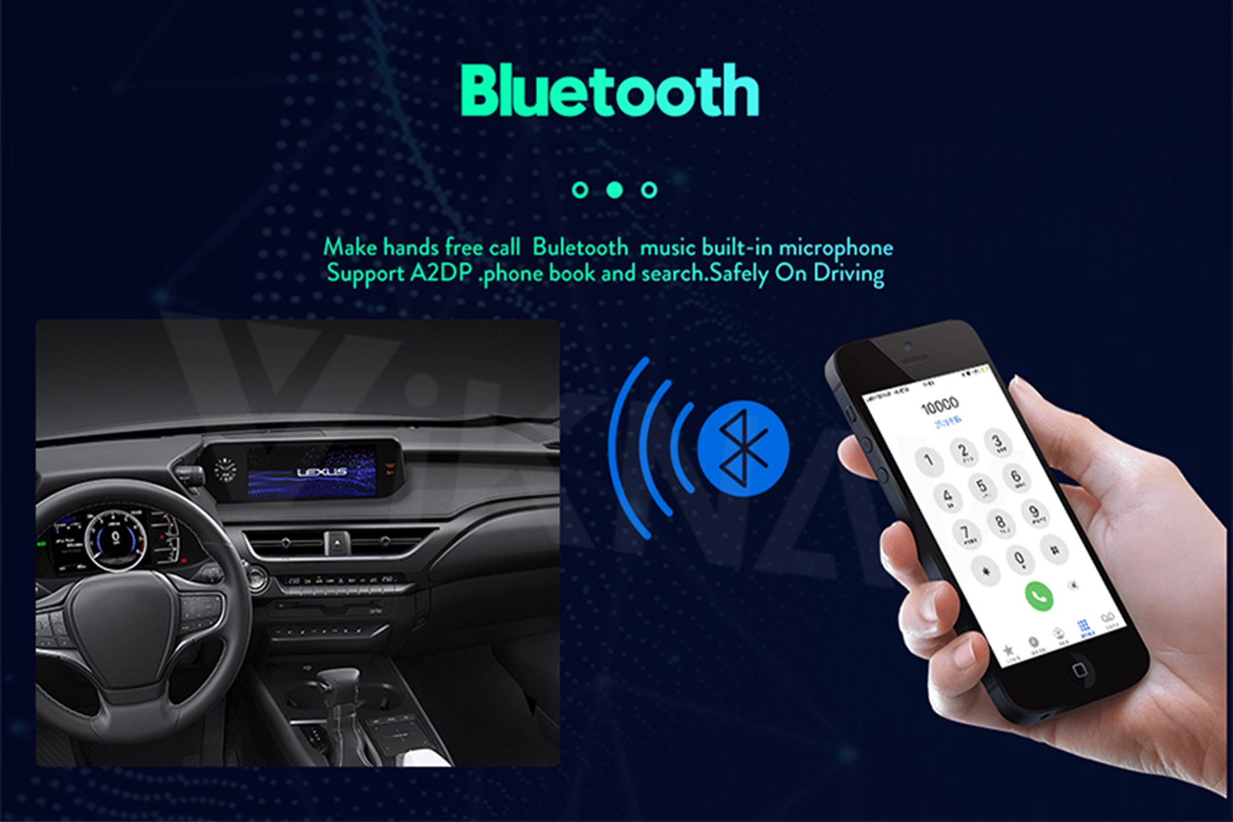 Car GPS Multimedia Player Aftermarket Radio Stereo For Lexus ES200 ES250 ES350 ES300h 2018-2020 Carplay