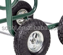 Stainless Steel Garden Hose Storage Reel 4 Wheel Customized Easy Operation