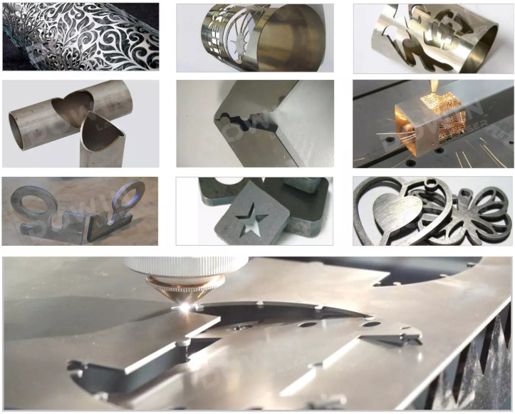 CNC Control Fiber Laser Pipe Cutting Machine , Silver Fiber Optic Laser Cutter