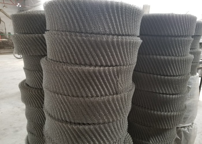 316L Round Wire 100mm Knitted Wire Mesh Screen ISO9001