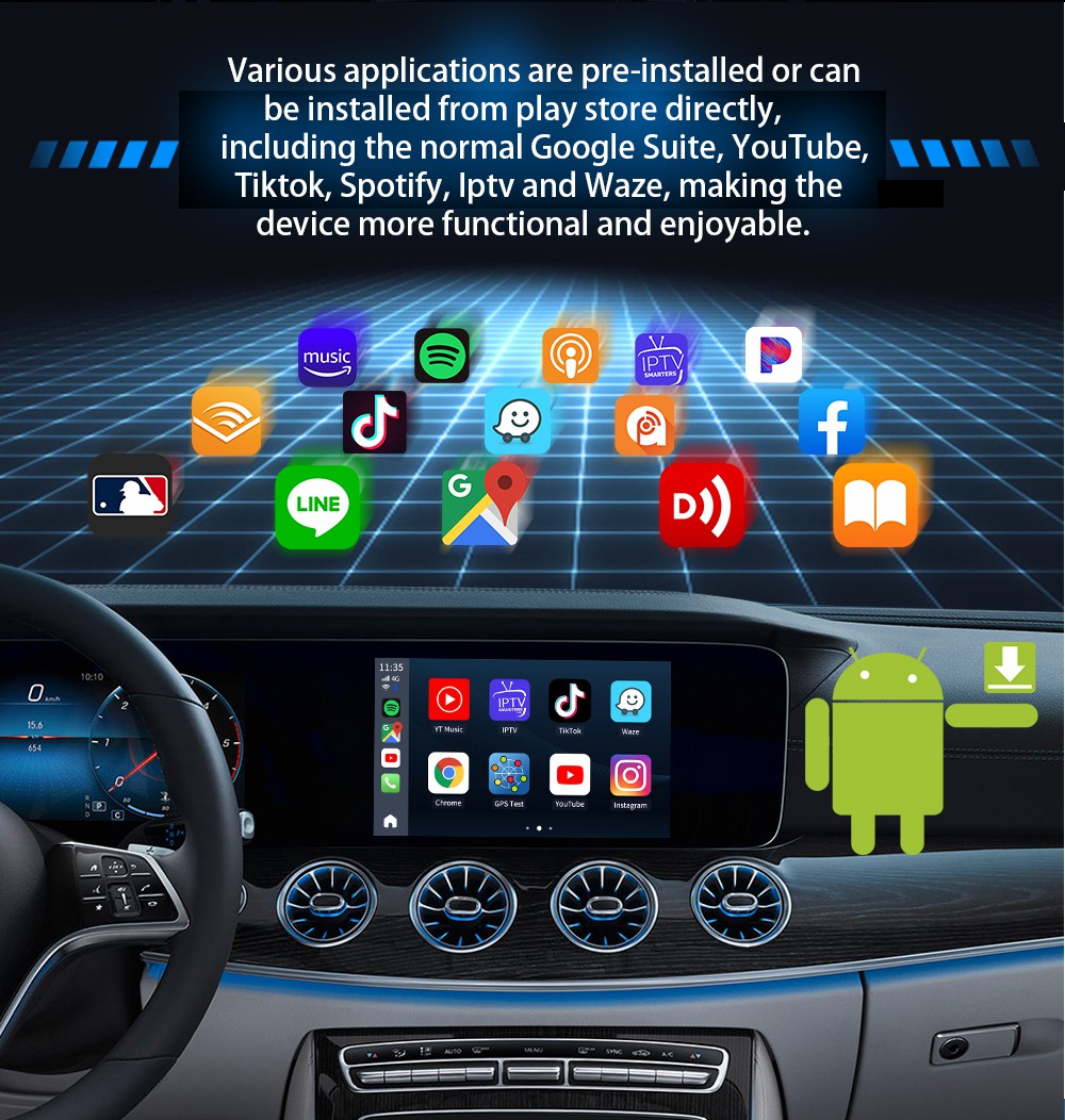 Car DVR Camera with Built-in APP Carplay and GPS Navigation 1080P HD USB 2.0 Front Camera