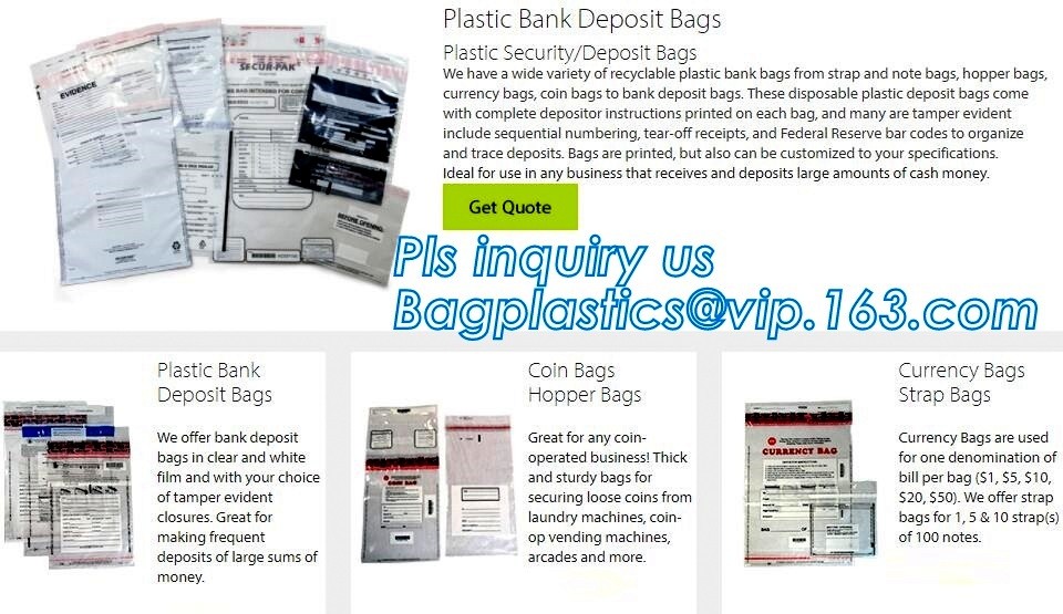 Document safe tamper proof bank deposit bag, Steb Plastic Money Pe Bank Deposit Coin Security Pouch Bags With Seal For C