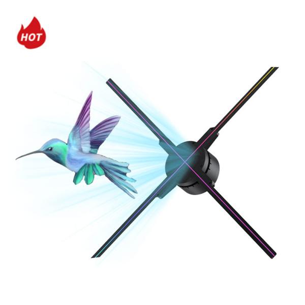 Four Blades 1920*1080 70cm Indoor Advertising Hologram 3D Holographic Naked Eyes