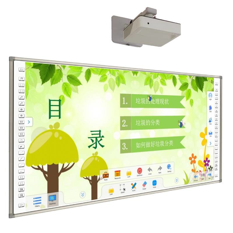 96 Inch Infrared Interactive WhiteboardS Multi-touch Projection Smart Whiteboard Customized Size For Meeting & Teaching