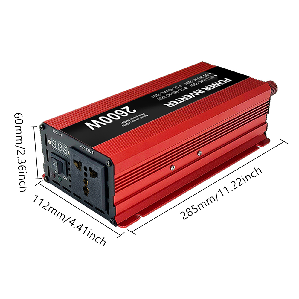 110V/220V/230V Output Voltage LED Display 800W 1000W 1300W 12V 24V DC to AC Pure Sine Wave Car Power Inverter