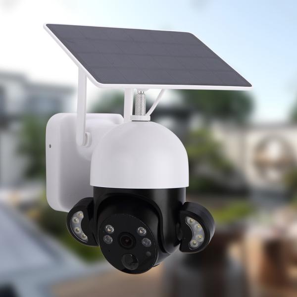 6W Solar Panel Battery Security Camera 2K 5dbi Dual Antennas Solar Surveillance