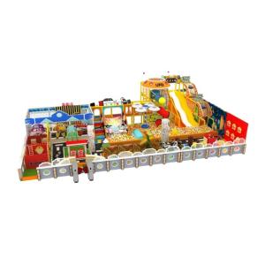  Kids Wood Indoor Playground Equipment Plastic Slide for Customized Children Play Set Manufactures