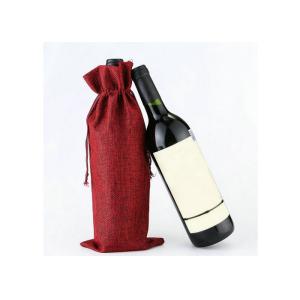 Retro Hemp Drawstring Storage Pouch Wine / Champagne Packaging Use
