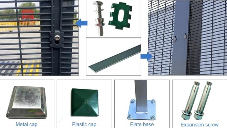 OHSAS Powder coating Anti Climb Anti Cut Fence 358 Security Mesh