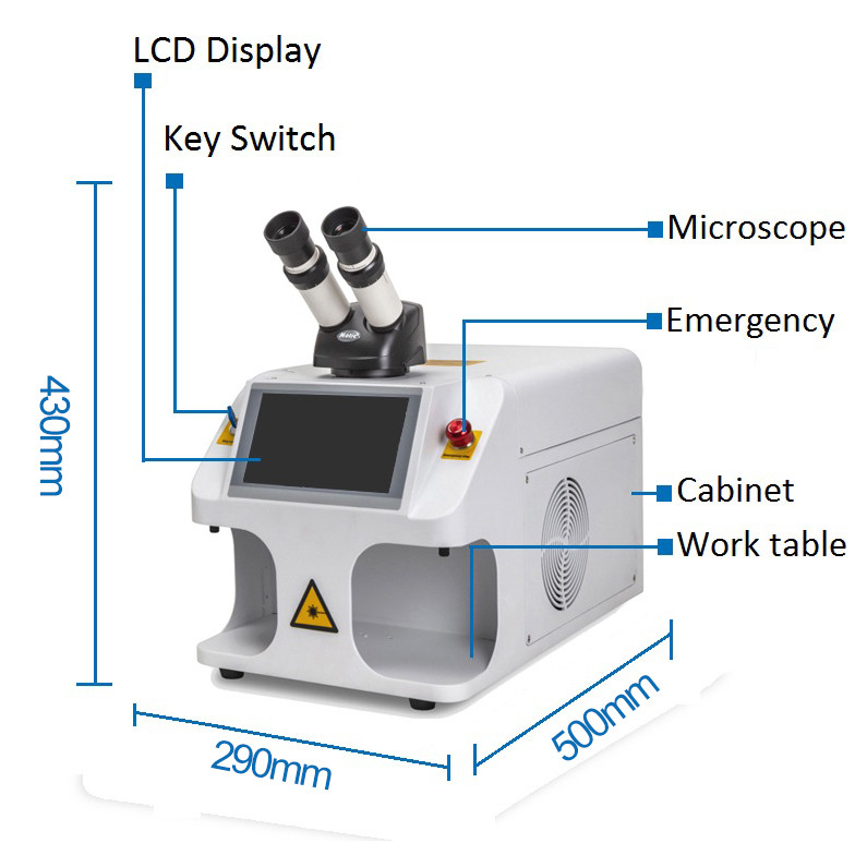 Stainless Steel Gold Silver Micro Spot Laser Welding Machine for Jewelry