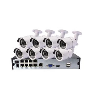 China 8Ch Night Vision Waterproof CCTV Camera System with H.265 P2P POE NVR Kit for Enhanced Security on sale
