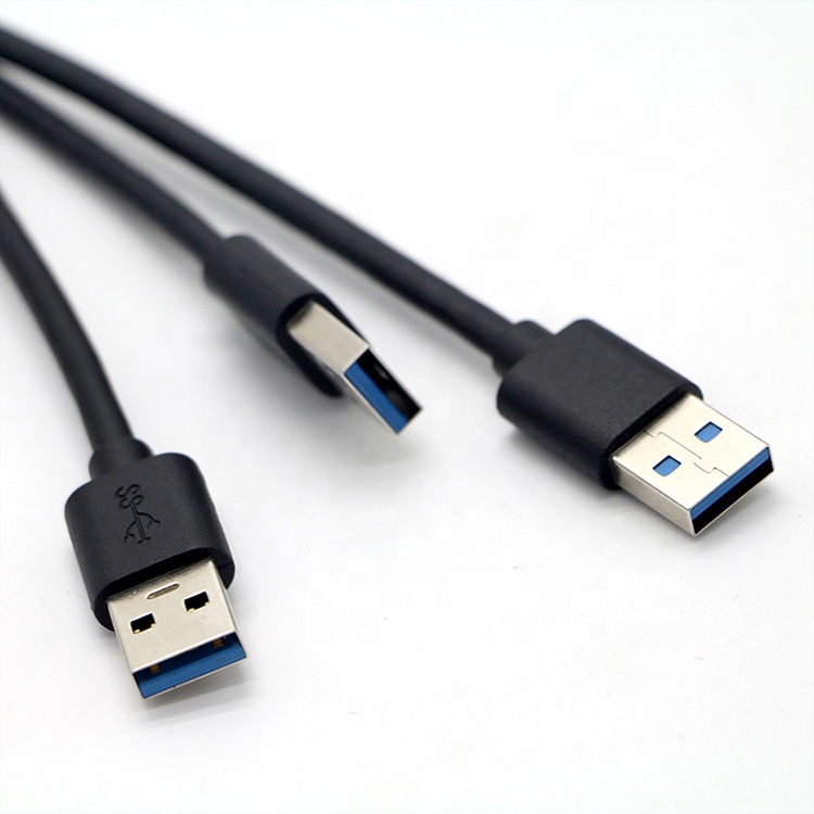 Custom Screw Locking Stud USB 3.0 A Male to USB Type C 3.1 Female Panel Mount Extension Cable
