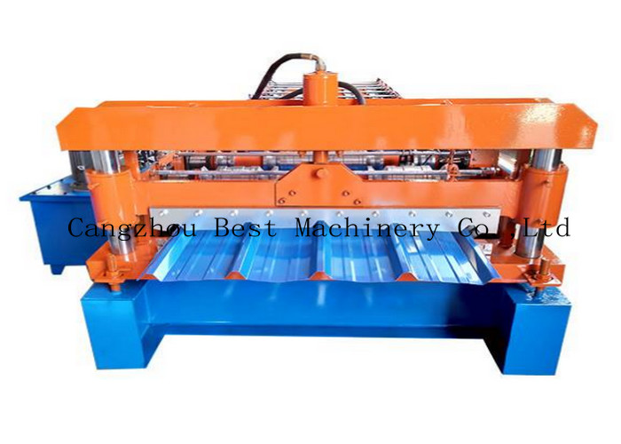 PLC control 1050mm Coverage Roof Panel 6kw Roll Forming Machine