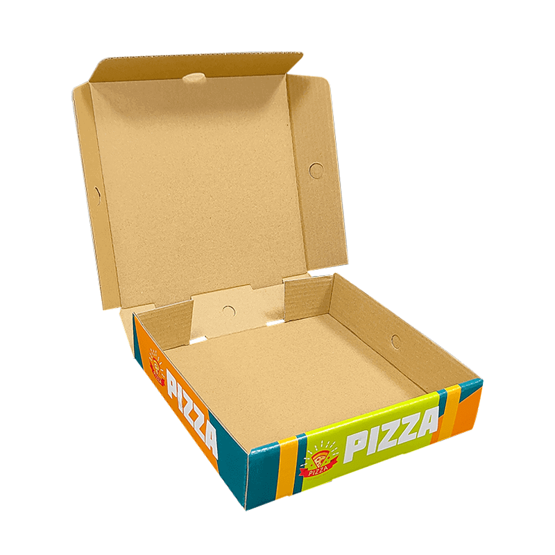 Recycled Kraft Paper Corrugated Packing Boxes For Fries Chips And Pizza