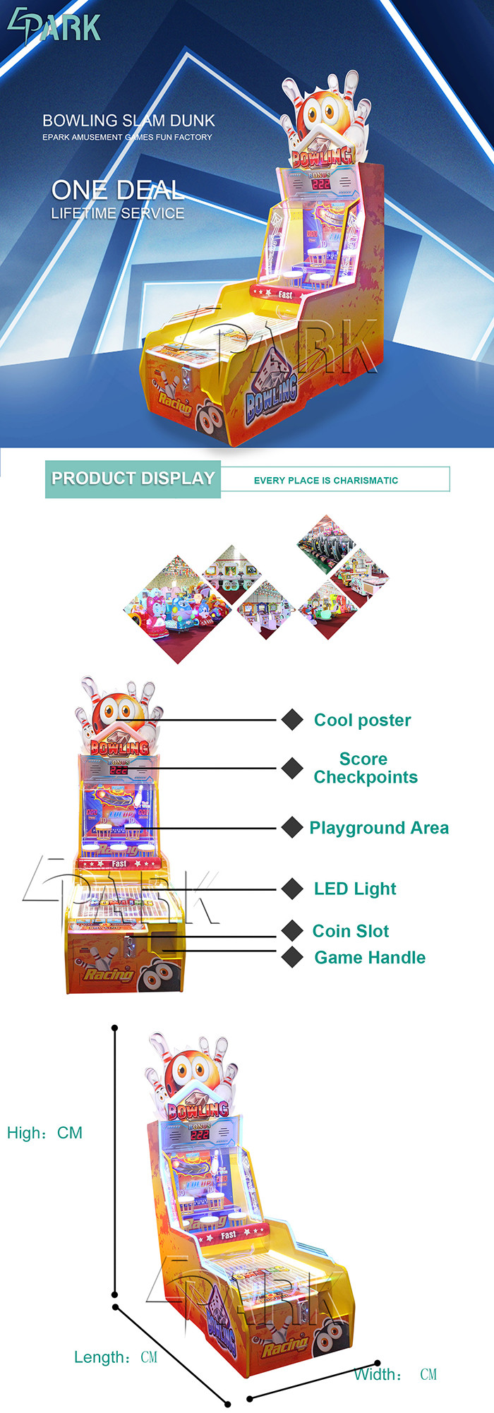Arcade Basketball Style Pitching Ball Game Machine With High Gloss Painting