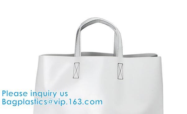 Custom Printing Tear Proof Promotional Bag Washable Handbag Dry Bag Soft Handle Shoulder Bag Pack PVC With Zipper