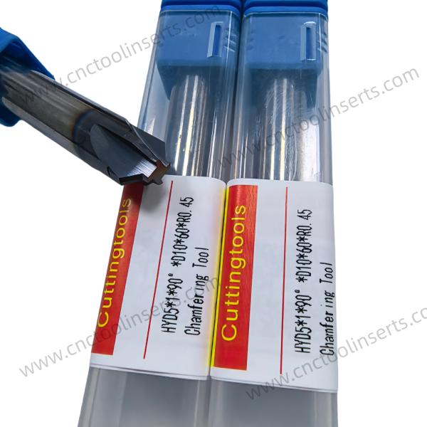 Carbide 4-Flute Shank Type End Mills For Semi-Finishing To Finishing HYD5*1*90°