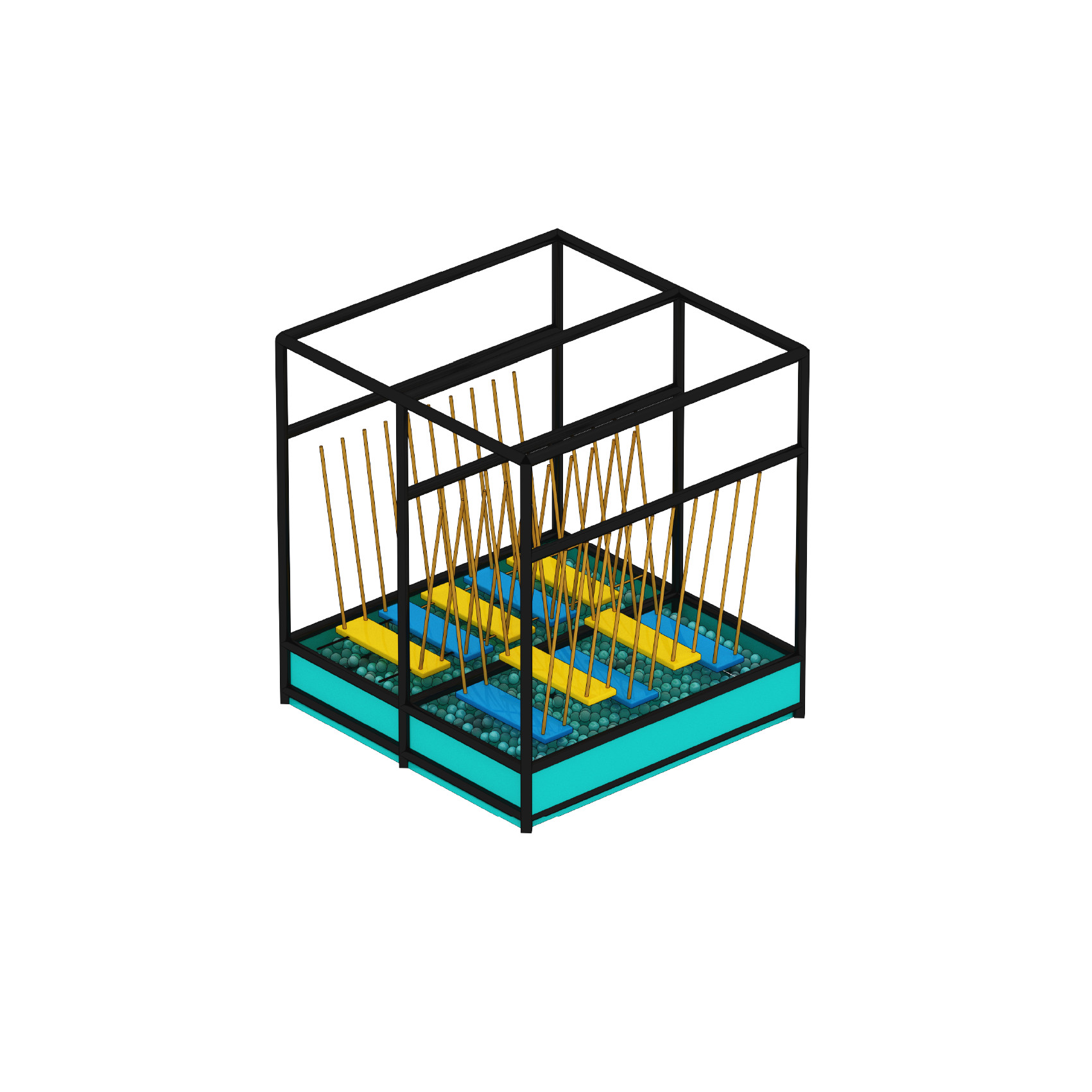 Double Layer Junior Ninja Course Equipment For Indoor Playground