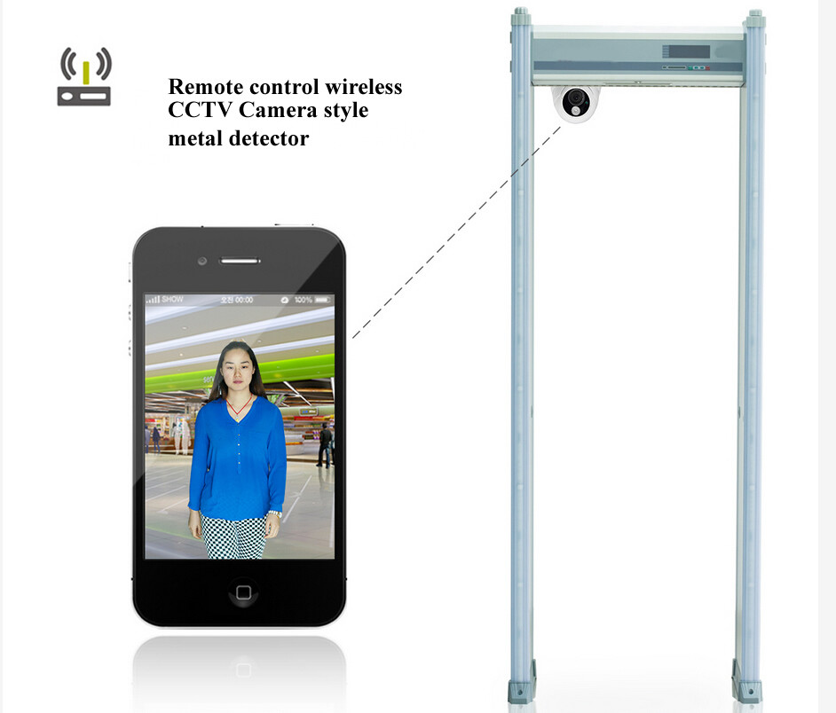 WIFI CCTV Camera Touch Screen Walk Through Metal Detector Door Frame For Defender / Public / Archway