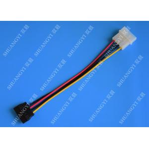 China 4 Pin Molex to SATA Data Cable Cable Harness Assembly For Computer 6 Inches on sale