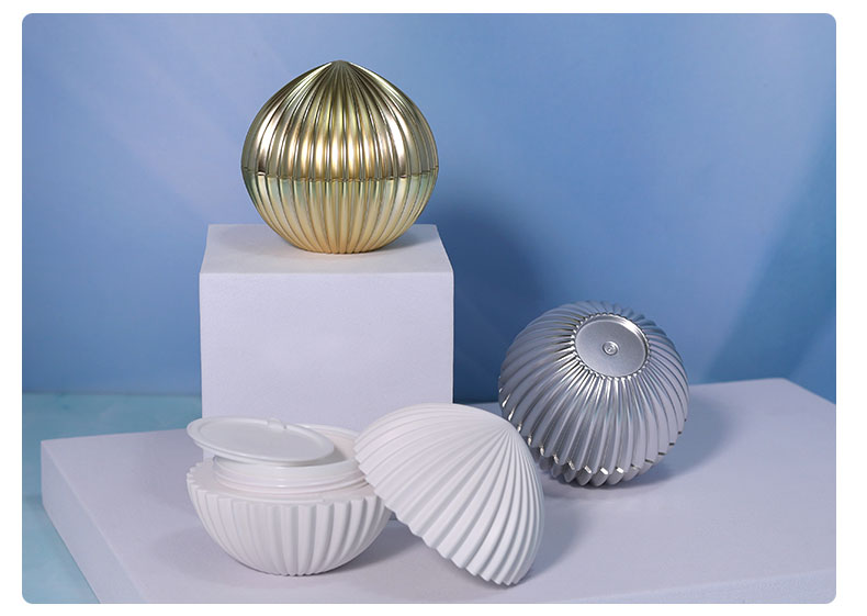 10g Cream Bottle Gold Silver Spherical Cream Cap for ABS Plastic Cosmetic Packaging Supplies