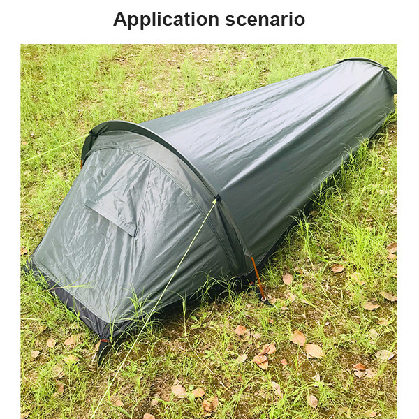 One Person Backpacking Tent Ultralight Army Green Bivy Sack Camping Tent