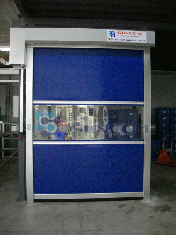 Colorful Quick Interior High Speed Shutter Door With Wind - Bar