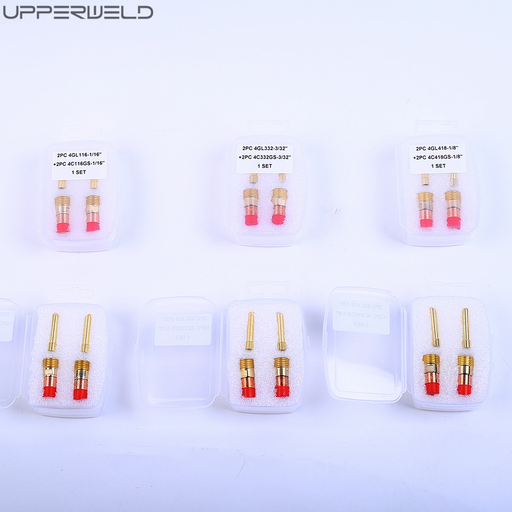 WP-17/18/26 2.4 TIG Welding Torch Gas Lens Kit 1/16' 3/32' 1/8' Clear Nozzle Pyrex Cup Kit