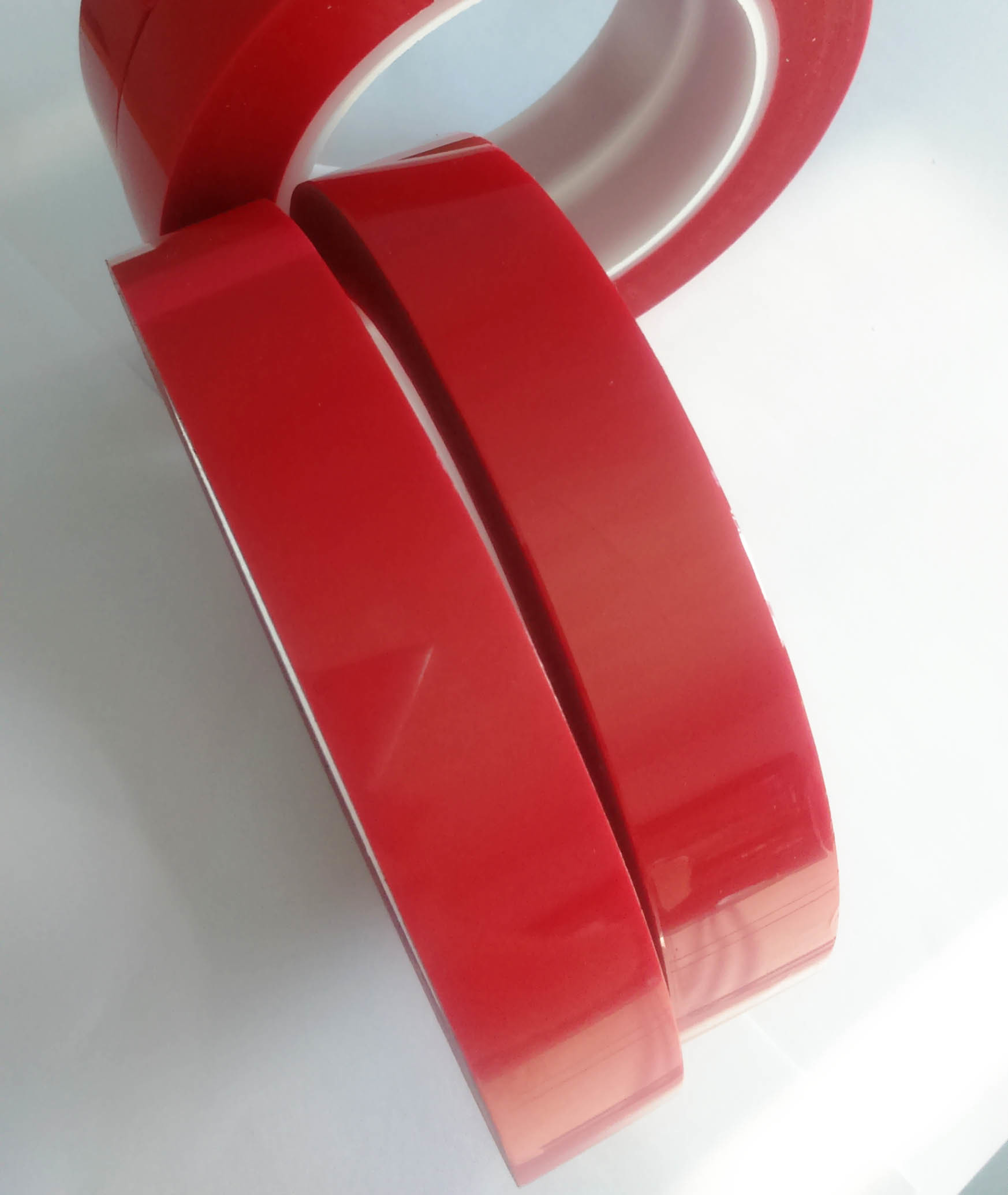 Soft And Tender Red Polyester Adhesive Tape / Switch Bonding Tape For Film Liner