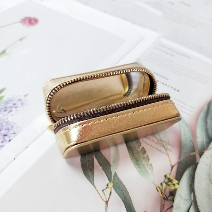 10*4*3.5cm Zippered Lipstick Organizer Box Mini Size For Makeup