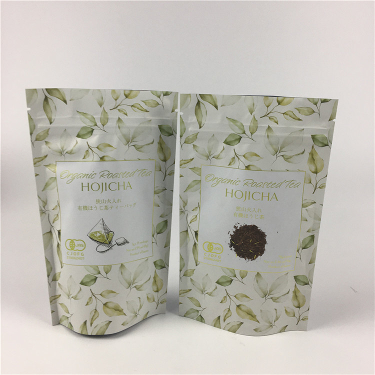 Self Adhesive Seal Custom Loose Tea Packaging Pouch UV Coated