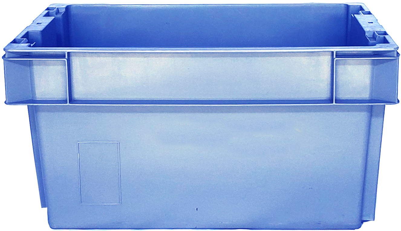 Solid Box Plastic Moving Containers Produce Plastic Vented Crates