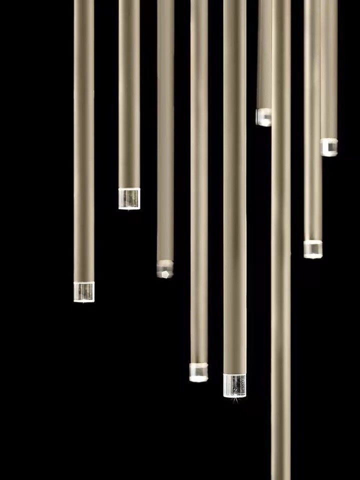 Black Tube Led Pendant Lamp For Living Room Contemporary Led Pendant Lights
