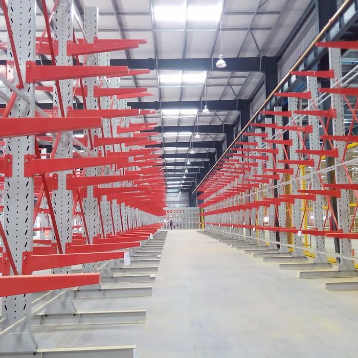 Sheet Metals / Metal Bars Cantilever Storage Rack Industrial Height 2000-15000MM