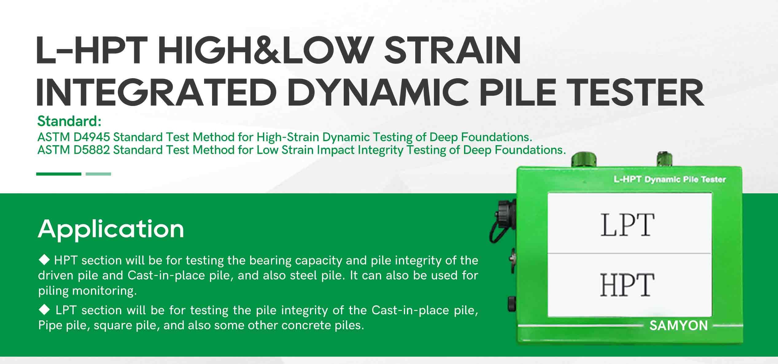 Low Strain Dynamic Pile Testing Equipment Astm D5882 Standard