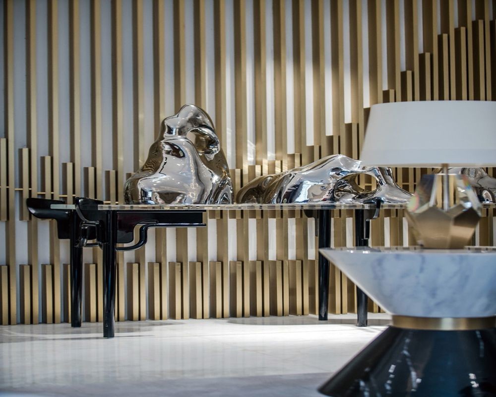Hairline Gold Stainless Steel Perforated Panels For Hotels/Villa/Lobby/Shopping Mall