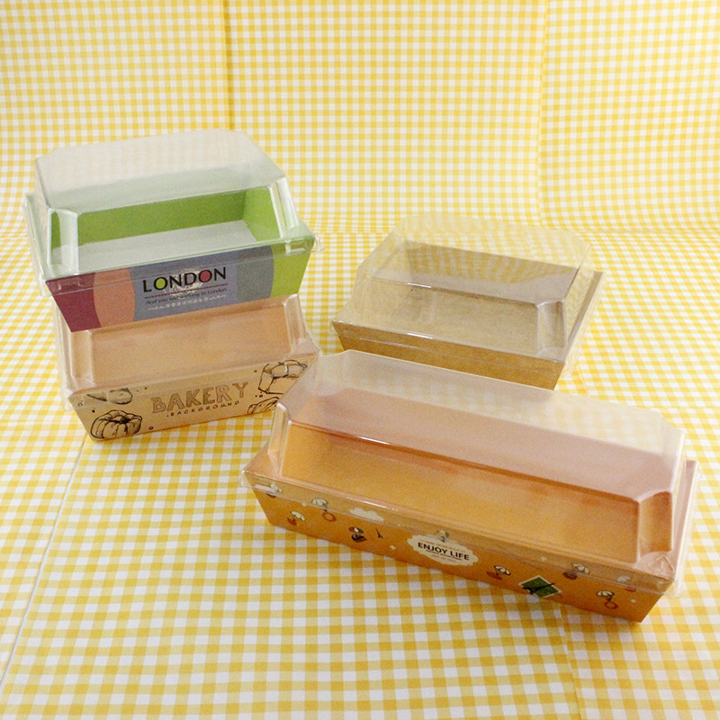 Takeaway Bakery Packaging Box Disposable Compostable 2 Layer Brown Kraft