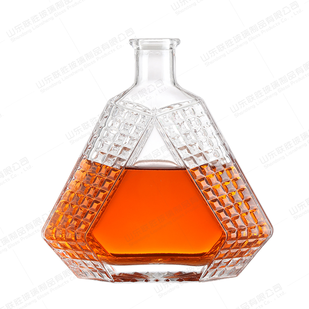 Custom Triangle Vodka Glass Bottle 250ml 500ml 750ml 1l OEM/ODM Individualization