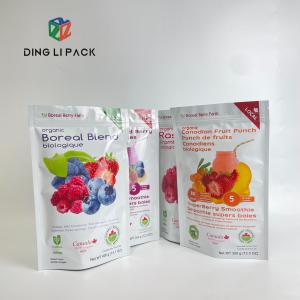 Digital custom printing moq 500pcs stand up pouch fruit packaging bag with aluminium foil zip