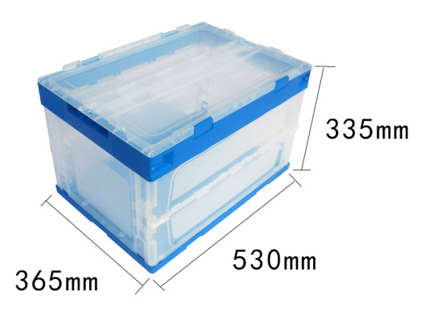 530*360 mm Collapsible Plastic Totes / Foldable Plastic Storage Bins
