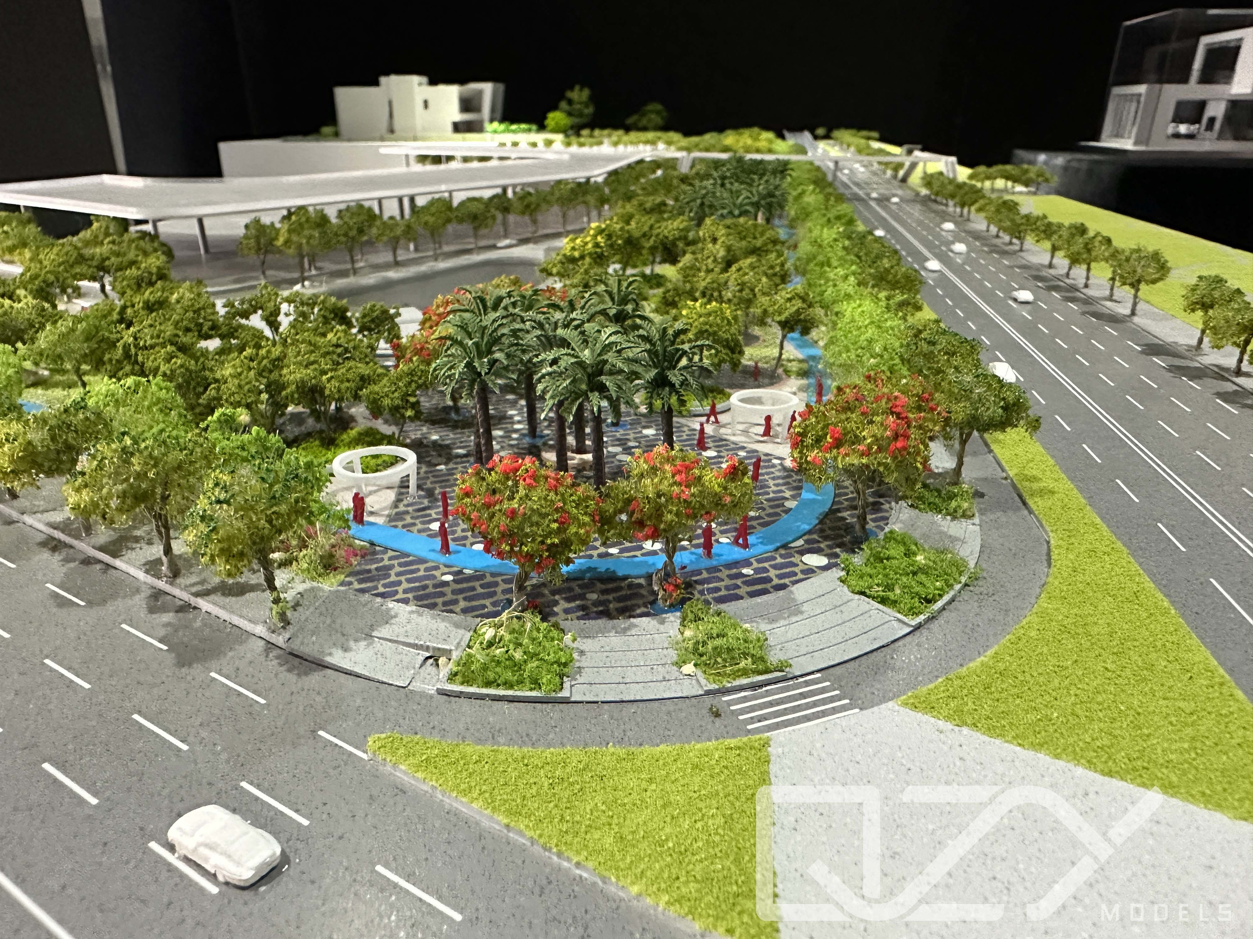 Sport Oasis L&B Landscape Models With Flower Tree Street Models Government project display