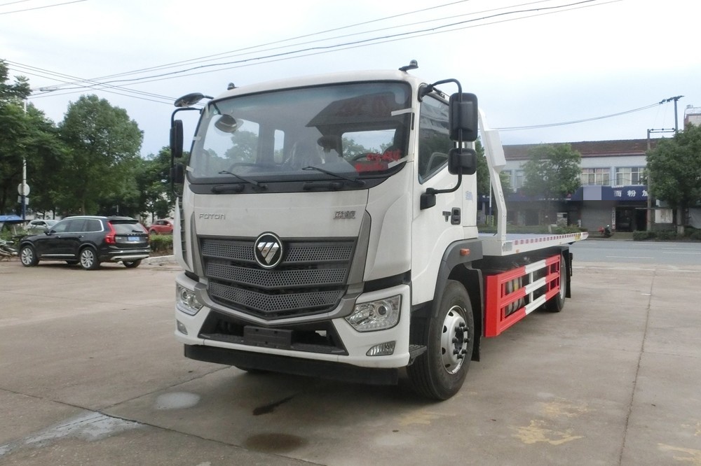 Futon 220 horsepower lifting force 10t and flat loading10t wrecker truck towing and draging truck vehicle