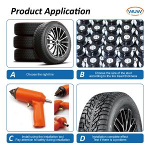 Customized Tungsten Carbide Tire Studs with 5.7-15 MM Length and 6.5-12 MM