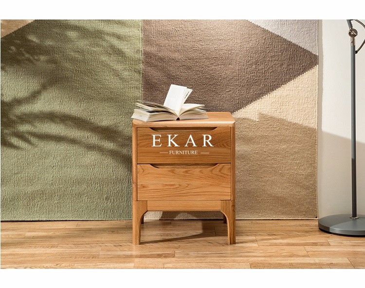 Bedroom Furniture Solid Oak Nightstand Bedside Table