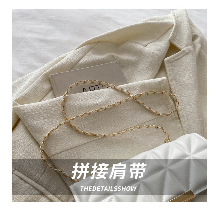 SIMPLE SOLID COLOR SINGLE SHOULDER CROSSBODY BAG CHAIN BAG SPRING/SUMMER NEW SENIOR PERSONALITY INS TEXTURE BAG
